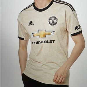 BNWOT Adidas Manchester United Away Gold sz M